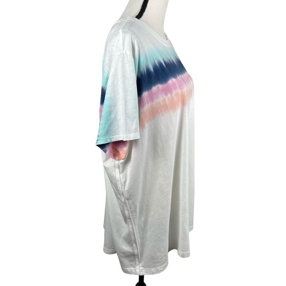 Athleta Women’s Tee Plus 3X Move With Pride Tie-Dye Organic Cotton Short Sleeve - Picture 5 of 11